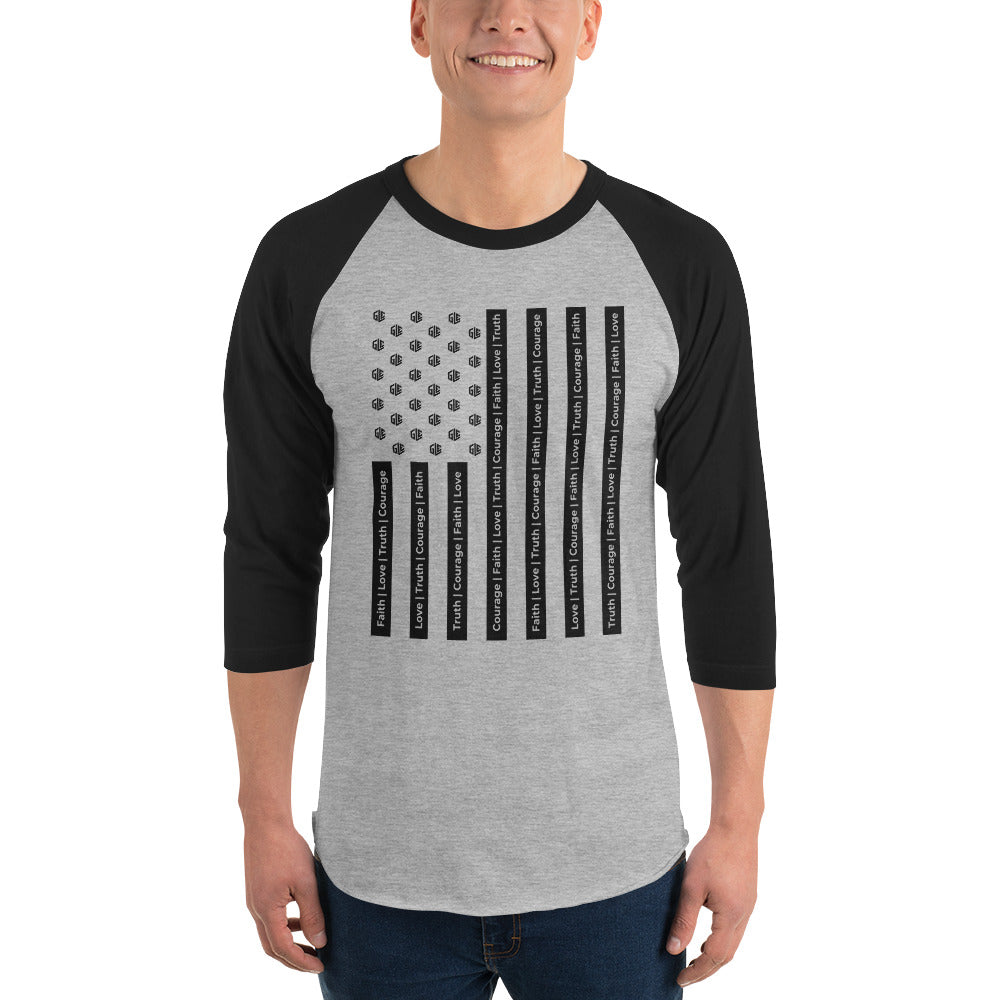 GLE Core Values Flag 3/4 Sleeve