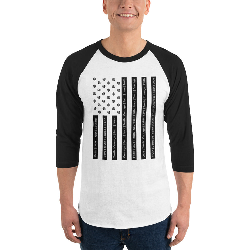 GLE Core Values Flag 3/4 Sleeve