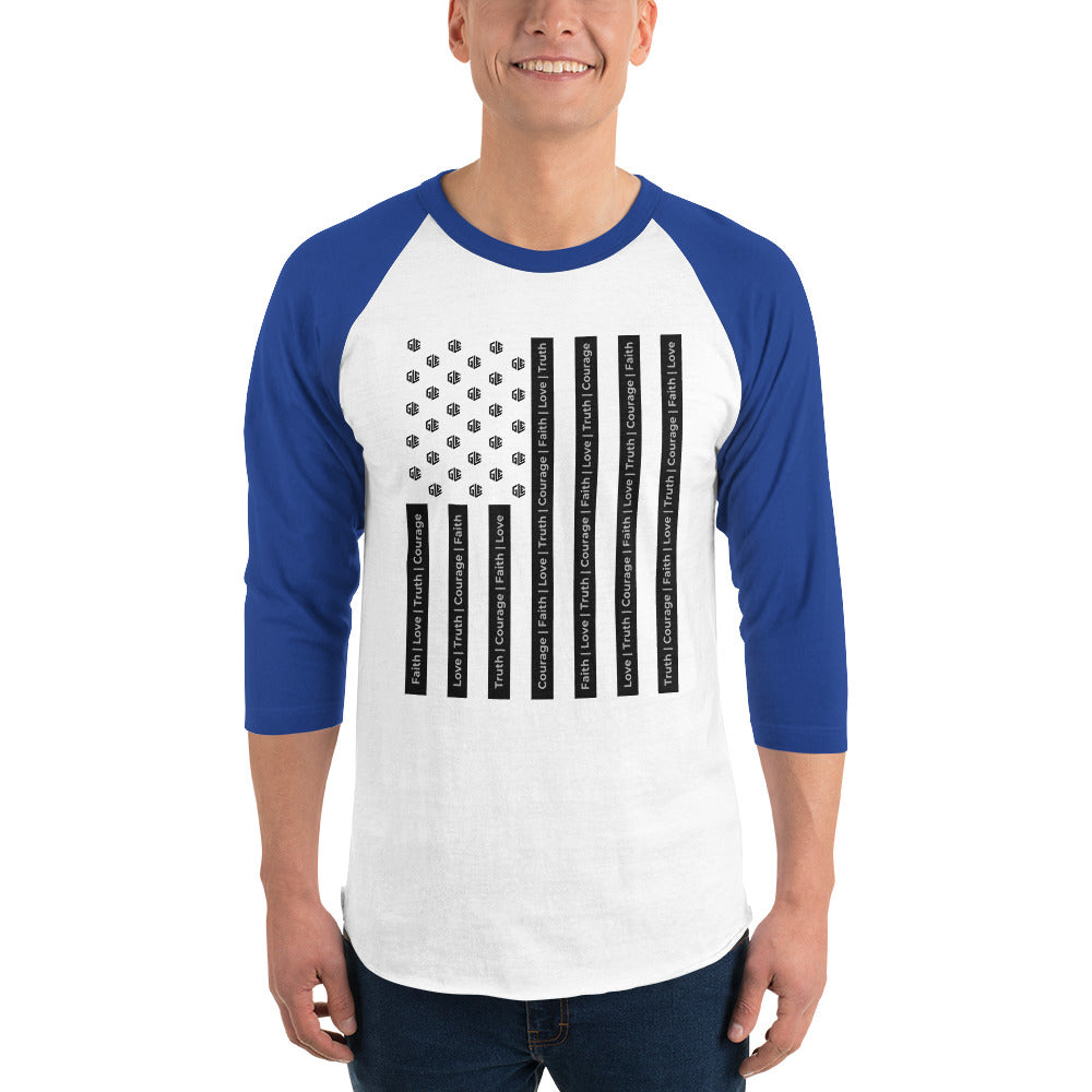 GLE Core Values Flag 3/4 Sleeve